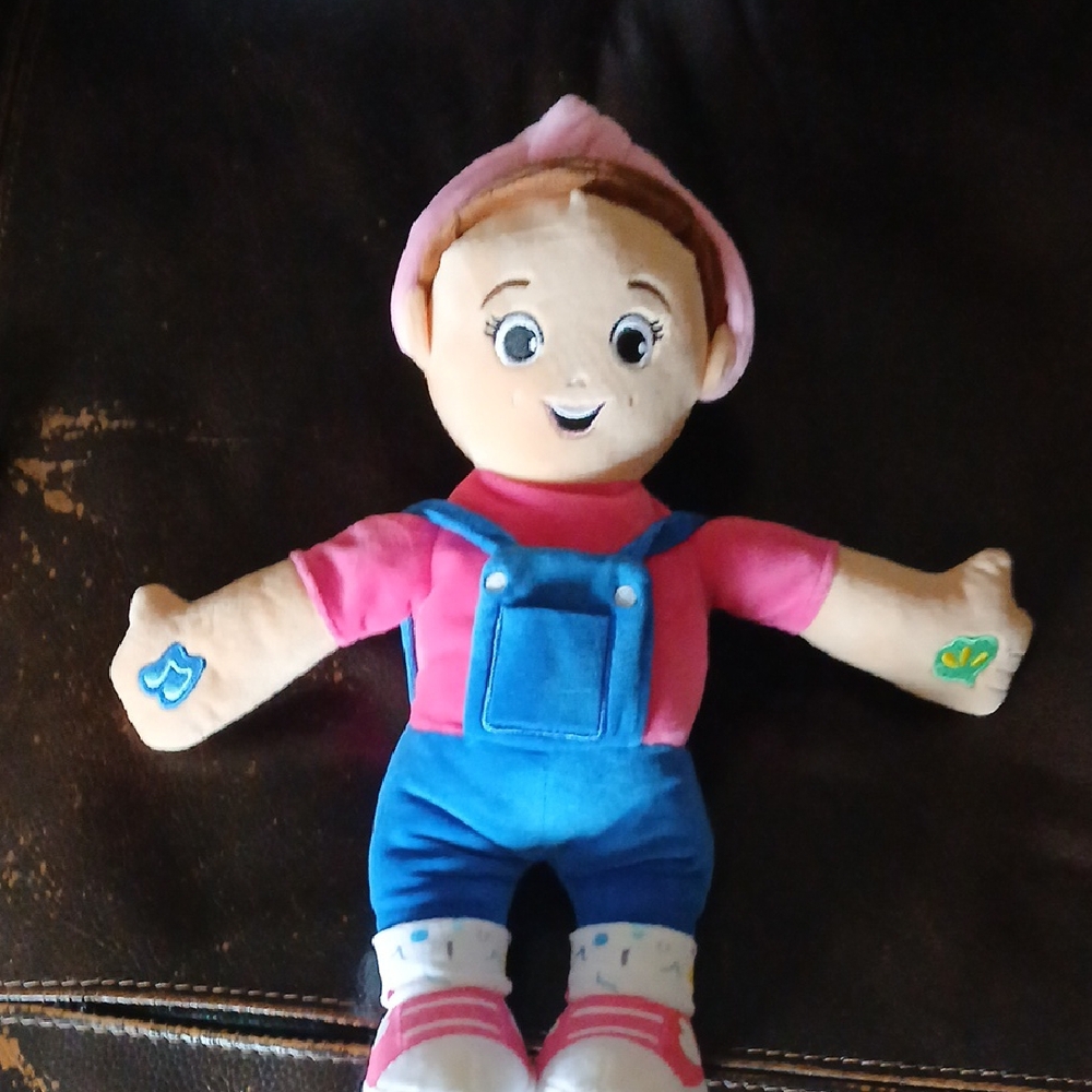 Adorable Pink and Blue Stuffed Toy